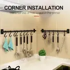 Wall Mount Pot Pan Bar Rack Irony Industrial Hang Rail Kitchen Utensils