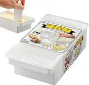 Qkbuza Cheese Holder - Rectangle Butter Box with Lid | Multifunctional Cream Bowl, Portable Jam Tray for Countertop, Fridge
