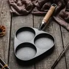 Cast Iron Fried Egg Maker Non-Stick 3 Holes Breakfast Pancake Pan Egg Cooker Pan