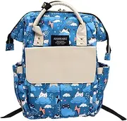 Back Outdoor Bag Diaper Back Back Diaper Bags Insulated Bag Nappy Bag Suitcase Back for Travel Back Bag Blue Polyester
