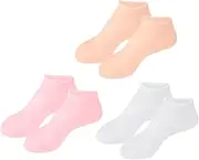 BELLIFFY Moisturizing Socks Women Anti-dry Crew Socks Foot Care Footwear Softening Healing for Rough Feet Skin-friendly Sock Pack