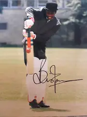 BRIAN LARA CRICKET SIGNED IN PERSON 8 x 10" PHOTO COA "BUY GENUINE"