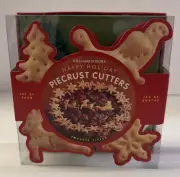 Williams Sonoma Holiday Pie Crust Cutters Set Of 4: Deer Snowflake Tree & Sled
