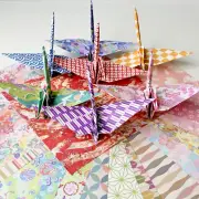 Original set of 7 random origami cranes from the Japanese Otaku Shogun's store