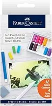 Faber-Castell Soft Pastels Art Set - Art Projects for Adults, Arts and Crafts for Beginners, 12 Soft Pastels and Art Supplies