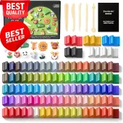117PCS Polymer Clay Kit – 95 Colors, Tools, Non-Toxic, DIY Art for Kids