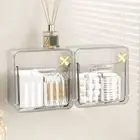 Wall-mounted Mirror Cabinet Storage Box Dustproof Cotton Swab Box Office
