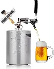 Brewing Tools Mini Keg Pressurized Beer Keg System Adjustable Beer Tap Faucet Charger Kit Brewing Home Brewing(2L)