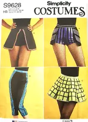 Simplicity 9628 Misses' Costume Skirts, Pants, Shorts Sizes 6-14 Sewing Pattern