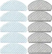 10 Pack Mop Cloths Accessories for ECOVACS DEEBOT T10/T10 Plus Vacuum Cleaner Replacement Parts Mop Rag (5 Strong Mop Water Cleaning Rags & 5 Strong Mop Rag)