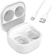 Buziba Charging Case for Samsung Galaxy Buds FE SM-R400 Replacement Charger Dock Station Protective Cover with USB-C Cable Earbuds Accessories (White)