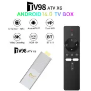 8K Android 14 TV Stick Dual WIFI Voice Assistant 3D TV Box Stream Media Player