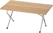 Snow Peak Single Action Table Low, LV-100TR, Designed in Japan, Made of Laminated Bamboo, for Indoor Outdoor Use, Lifetime Product Guarantee