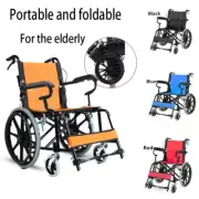 20" Folding Wheelchair ✅Park Brakes Lightweight Soft Mobility Aid Max Load 120kg