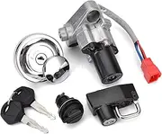 Ignition Key Switches for XVS125 XVS250 XVS400 XVS400C XVS650 XVS650A/AT XVS1100 V-Star 4TR-82501-01 Ignition Switch Seat Lock with Key Kit Ignition Barrel Key Switch