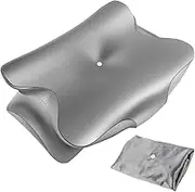 1/2 PCS Soft Cervical Neck Pillow Cover,Smooth Silk Pillowcase Mothering Hair & Skin,Contour Pillowcase with White Zipper,Sleeping Pillow Cover (1)