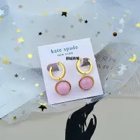 在飛比找Yahoo!奇摩拍賣優惠-【現貨精選】Kate Spade 鋯石鑲嵌粉色石頭星球時尚開