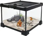 Mini Reptile Glass Terrarium Tank Amphibians Breeding Box- 8x8x6