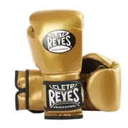 New Reyes Boxing Gloves MMA Muay Thai Gold Leather Training,Punching Glove