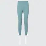 UNIQLO UQ AIRISM抗UV柔軟緊身褲 瑜珈褲 LEGGINGS 運動褲 訓練 綠色 M