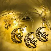 Eid Mubarak Ramadan Lamp Moon LED String Light Muslim Islam Home Decor Ornaments