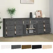 Solid Wood Pine Sideboard Cupboard Storage Buffet Cabinet Multi Colours vidaXL