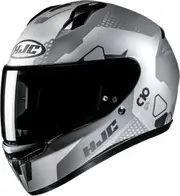 HJC C10 Aspa Helmet, black-grey-silver, Size XL for Men Black Grey Silver