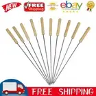 10Pcs Kabob Skewers Stainless Steel 8 Inch Reusable Barbecue Skewer for Grilling
