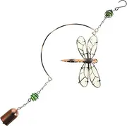 LIFKOME Glow-in-The-Dark Dragonfly Wind Chime Iron Decor for Balcony Car Decorations