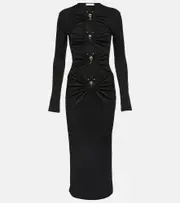 [Christopher Esber] Christopher Esber Orbit jersey midi dress AU 8 black