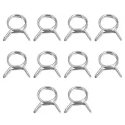 Double Wire Spring Hose Clamp, 10pcs 304 Stainless Steel 10mm Spring Clips