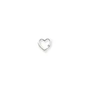 14k White Gold A Diamond heart pendant