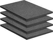 Lobergel Set of 4 Polyethylene Foam Pads for Packing, Customizable Insert Pick and Pluck, Pre Cubed Sheet for Toolbox Camera Storage, 11.8 X 11.8 X 1 Inch