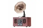 Portable Gramophone Shape Wireless bluetooth Speaker Support TF card AUX U-Disk