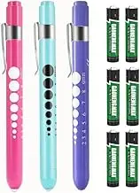 STR-3 Pack Pen Lights for Nurses with 6 Batteries – Medical Penlights Nurse Accessories for Work, Perfect Nursing Student Essentials Medical Supplies for Nurses Doctors EMT Trauma
