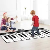在飛比找樂天市場購物網優惠-電子琴 鋼琴 兒童玩具琴 樂器 兒童腳踏電子琴跳舞腳踩鋼琴毯