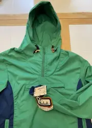 WOOLRICH Hooded Jacket NOS 1960’s Pull Over XL Mens Green Blue SAKS FIFTH AVENUE