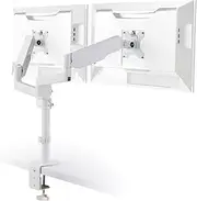 Elecom DPA-DL07WH Monitor Arm, Short, Gas Type, Supports VESA Standards, Supports 13-32 Inches, Load Capacity 2.2-17.7 lbs (1-8 kg), White