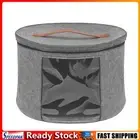 Felt Hat Storage Box Travel Case for Hats Clothes Stuffed Animal Toy (Grey)