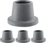 1 Inch Replacement Feet for Shower Chair Bath Seat, 4 Pack Rubber Tips Non Slip Shower Bench, Tub Transfer Benches Rubber Suction Cup Feet, Metal Insert Reinforced for Shower Stools (1" I.D, Grey)