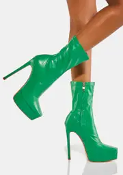 [SIMMI] Green Octavia Platform Boots