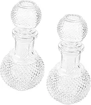 PRETYZOOM 2Pcs Decorative Glass Wine Bottles Transparent Thickened Creative Liquor Dispenser for Home Bar for Wine Lovers and Entertaining Friends