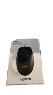 Logitech B100 Corded Mouse – Wired USB Mouse, Black