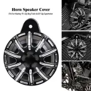Motorcycle 110dB CNC Horn Speaker Cover Black Fit For Harley Big Twin 1991-up
