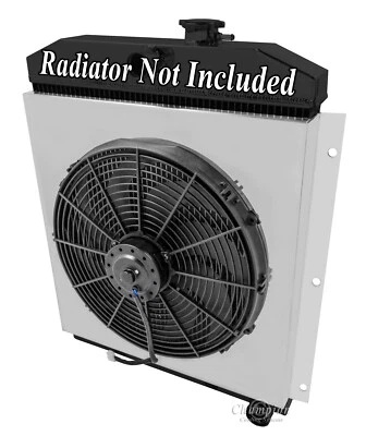 Chevy Panel Truck Custom Aluminum Fan Shroud & 16" Fan-20 1/8"H x 19 1/2"W (for: Chevrolet)