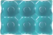 6 Grids Egg Trays Ceramic Egg Holder Anti-Slip Egg Box Frige Shockproof Egg Storage for Home Kitchen Restaurant-Blue