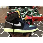 AIR JORDAN 1 HIGH OG BIO HACK 555088-201 男女 AJ1 跳色 撞色 慢跑鞋