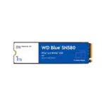 【WD 威騰】WD BLUE藍標 SN580 1TB GEN4 NVME PCIE SSD固態硬碟(WDS100T3B0E)