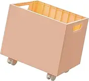 WeiLaiKeQi Rolling Book Holder for under Desk with Wheels And Handles, Pink