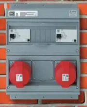 Mk Commando Socket K13186RED Twin 32A RCD Protected 3P+N+E Sockets 415V IP44